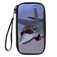 Thumbnail for Fighting Falcon F35 Captured in the Air Designed Travel Cases & Wallets