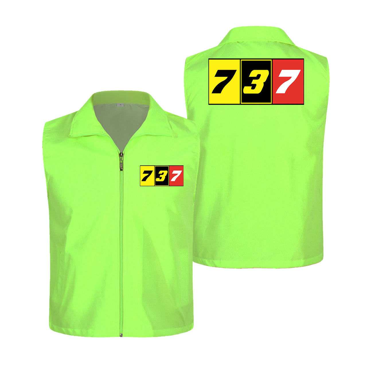 Flat Colourful 737 Designed Thin Style Vests