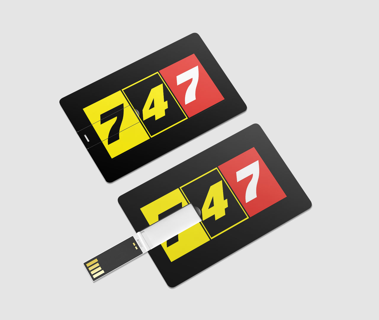 Flat Colourful 747 Designed USB Cards