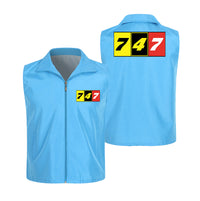 Thumbnail for Flat Colourful 747 Designed Thin Style Vests