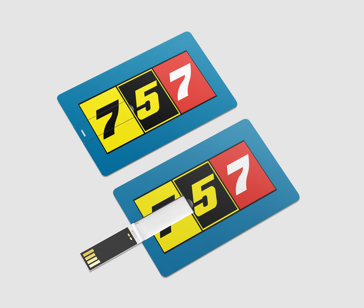 Flat Colourful 757 Designed USB Cards