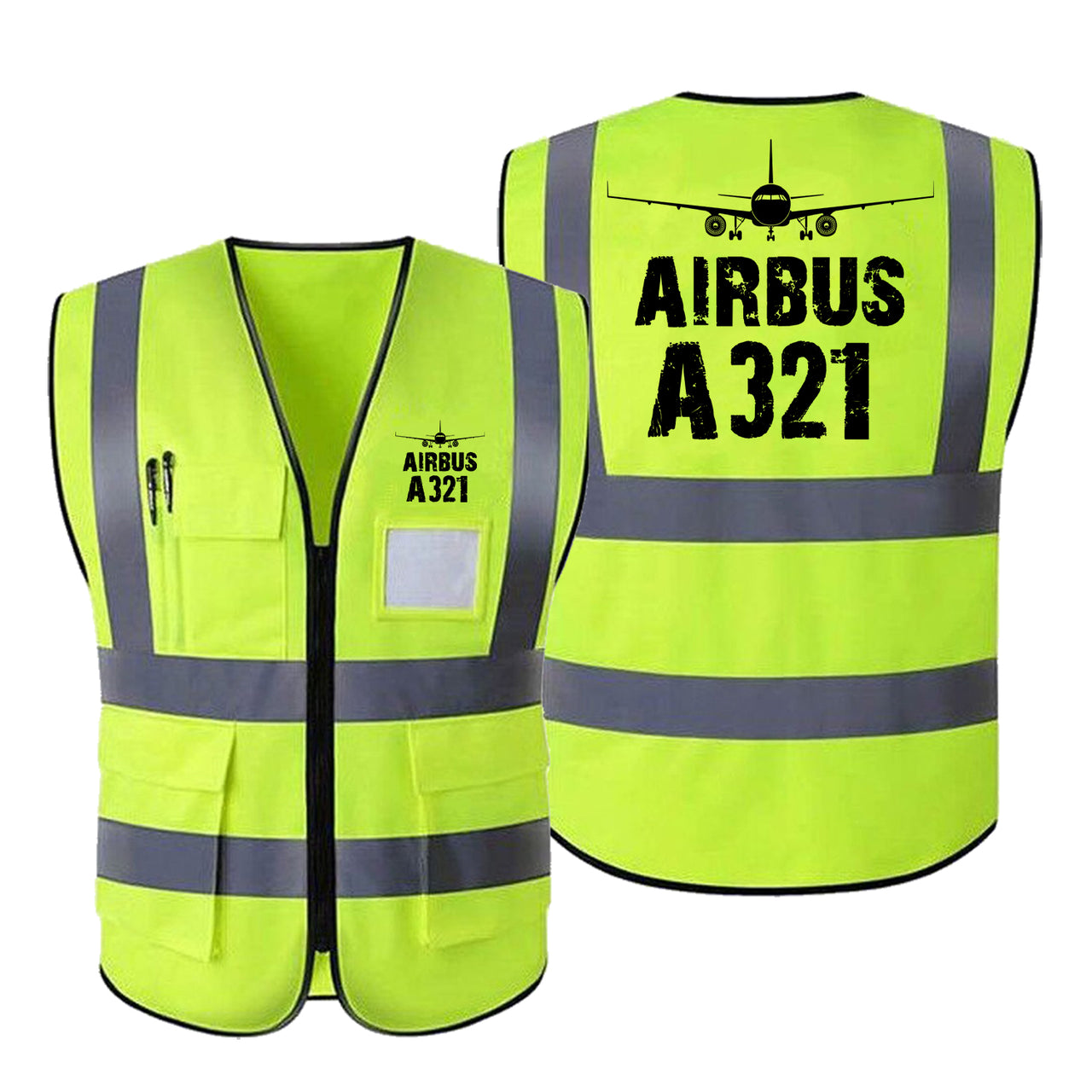 Airbus A321 & Plane Designed Reflective Vests