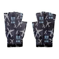 Thumbnail for Fly Be Free Black Designed Cut Gloves