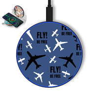 Thumbnail for Fly Be Free Blue Designed Wireless Chargers