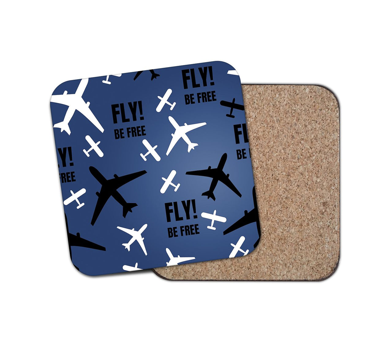 Fly Be Free Blue Designed Coasters