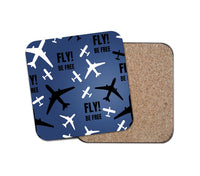 Thumbnail for Fly Be Free Blue Designed Coasters