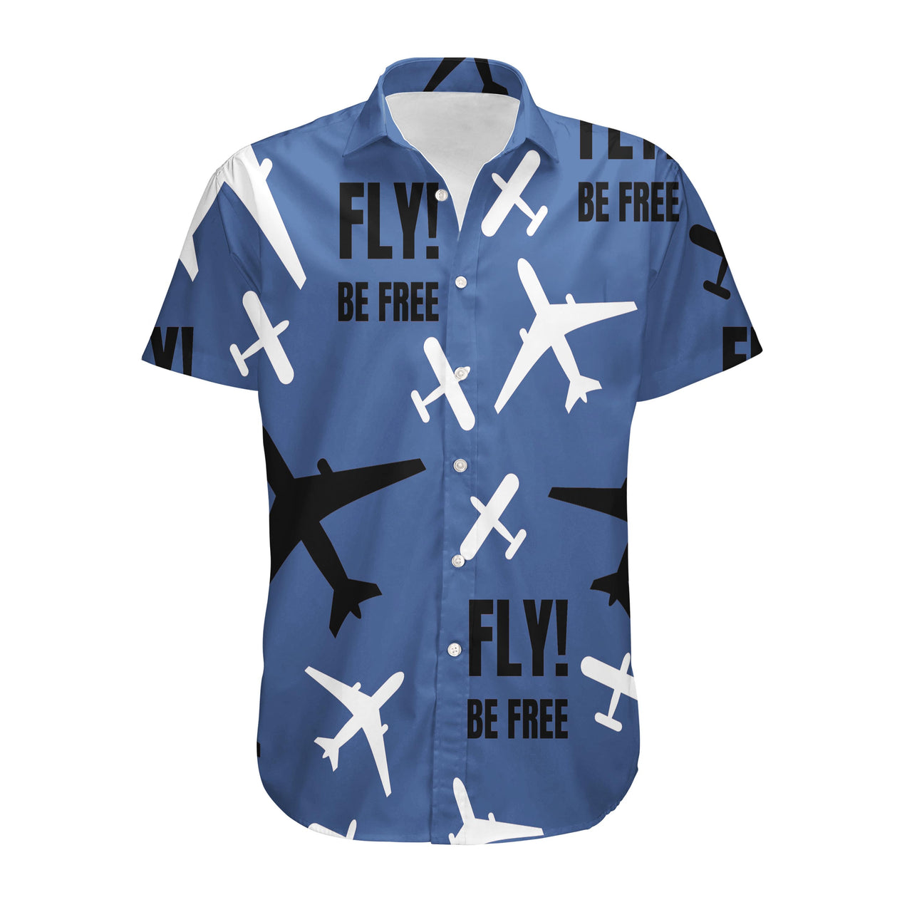 Fly Be Free Blue Designed 3D Shirts