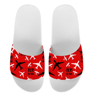 Thumbnail for Fly Be Free Red Designed Sport Slippers