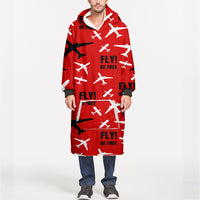 Thumbnail for Fly Be Free Red Designed Blanket Hoodies
