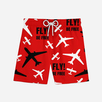 Thumbnail for Fly Be Free (Red) Swim Trunks & Shorts