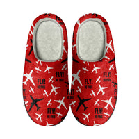Thumbnail for Fly Be Free Red Designed Cotton Slippers