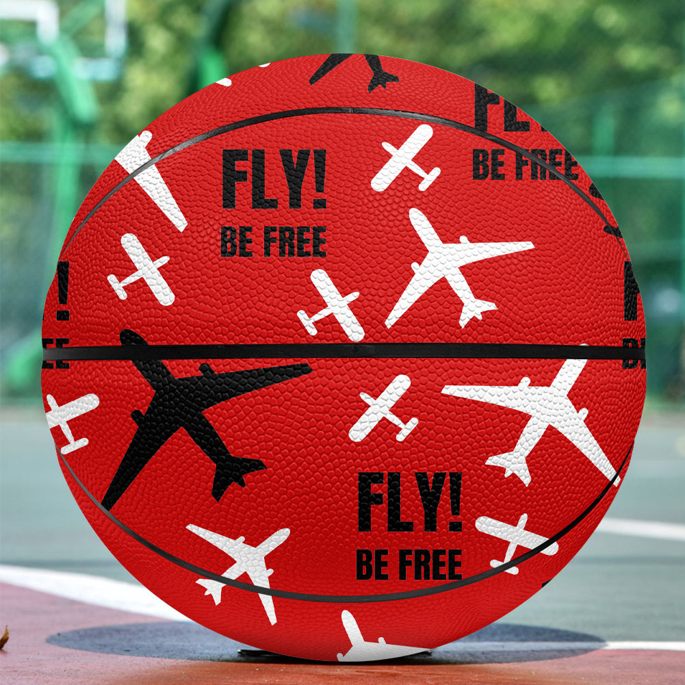 Fly Be Free Red Designed Basketball