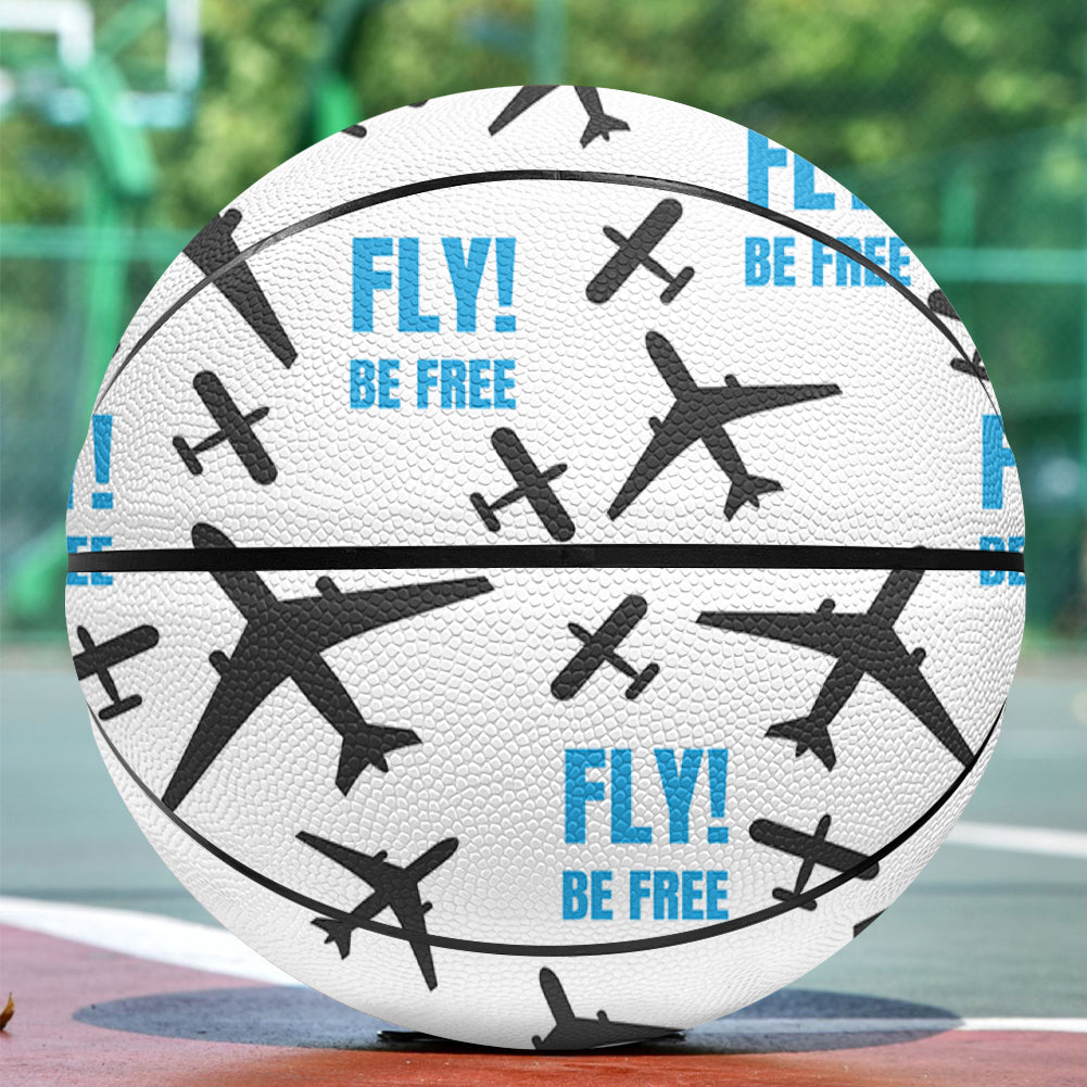 Fly Be Free White Designed Basketball