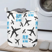 Thumbnail for Fly Be Free White Designed Laundry Baskets