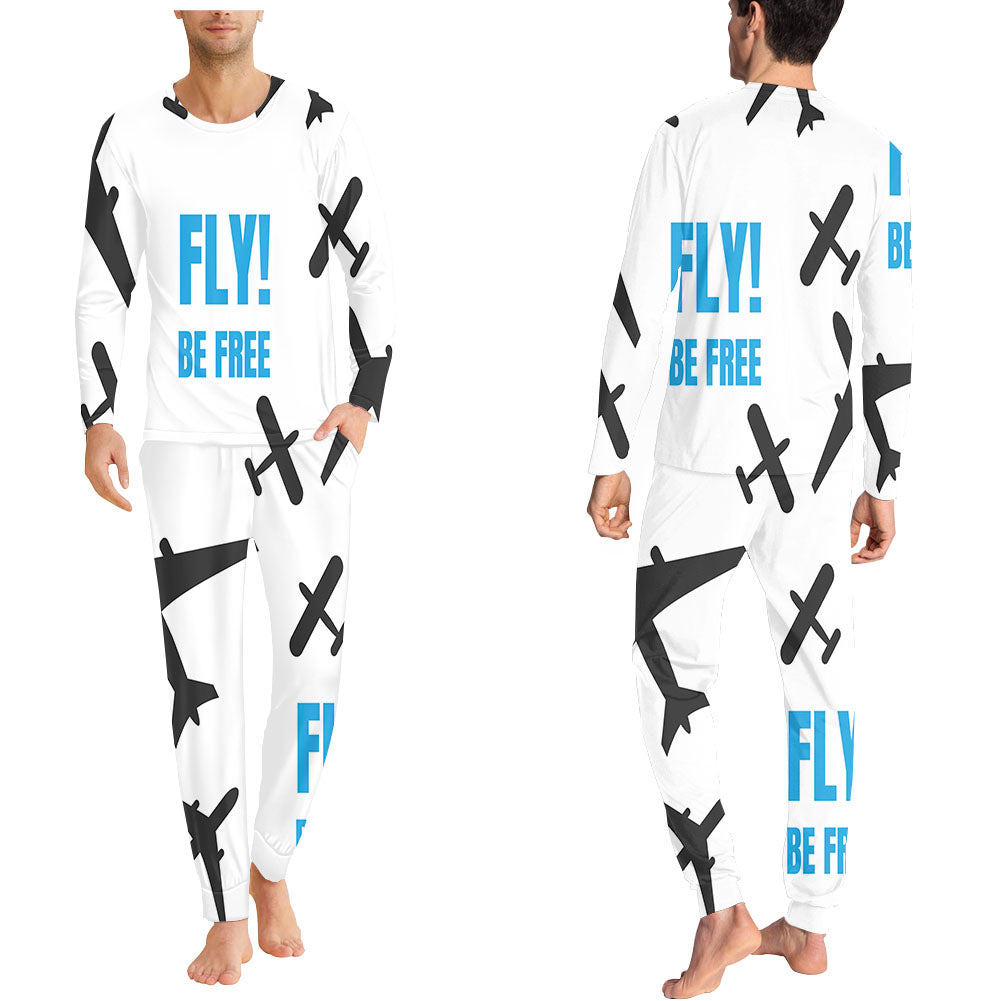 Fly Be Free White Designed Pijamas