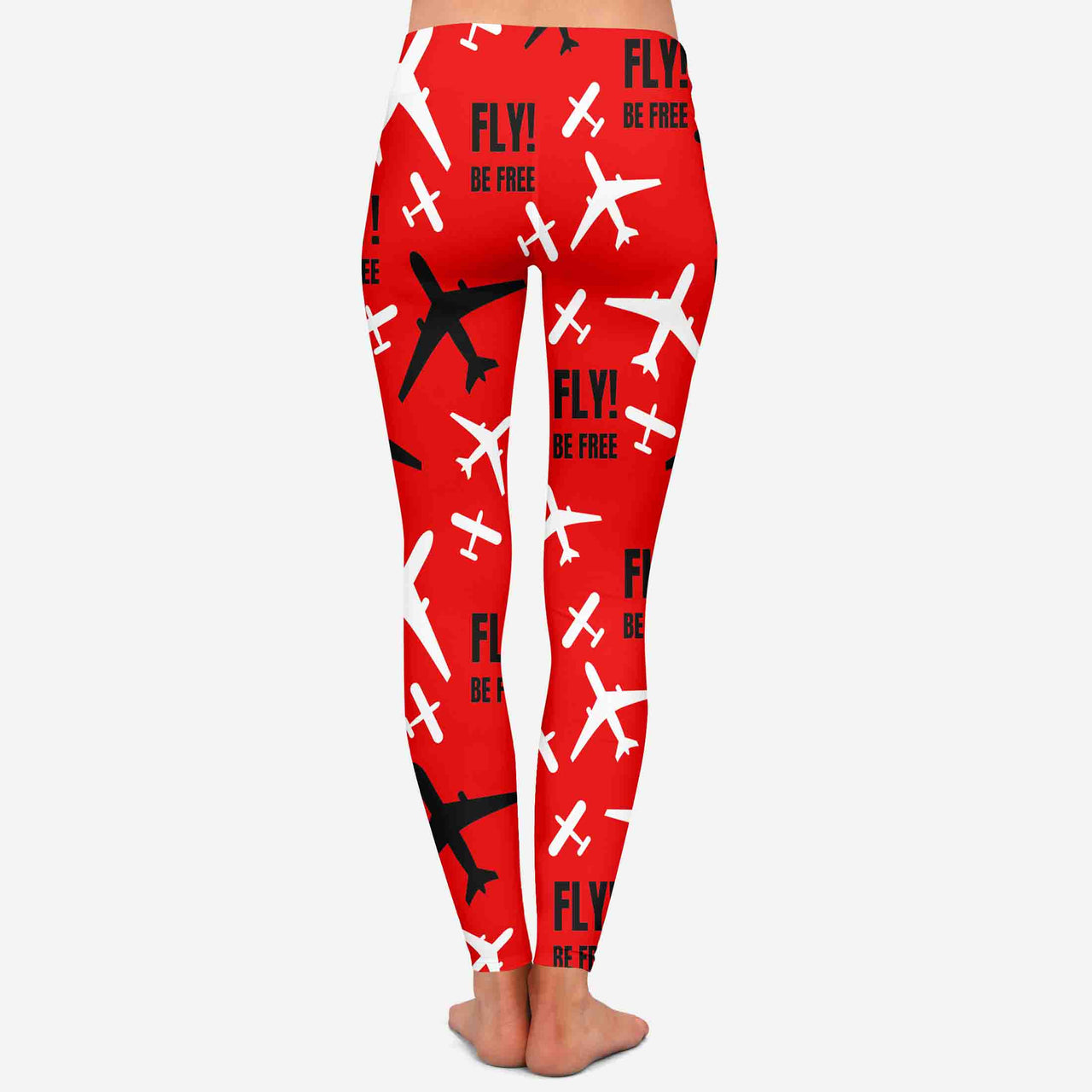 Fly be Free (Red) Designed Women Leggins