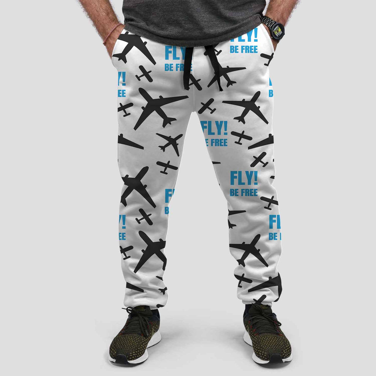 Fly Be Free Designed Sweat Pants & Trousers