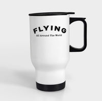 Thumbnail for Flying All Around The World Designed Travel Mugs (With Holder)