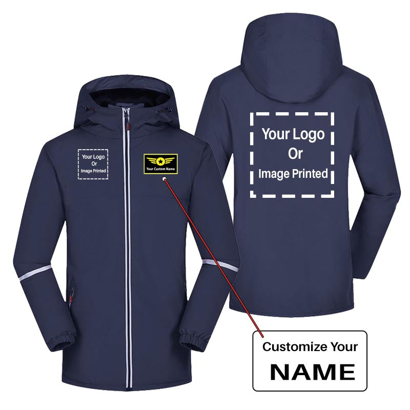 Custom Flag & Name & LOGO Designed Rain Coats & Jackets