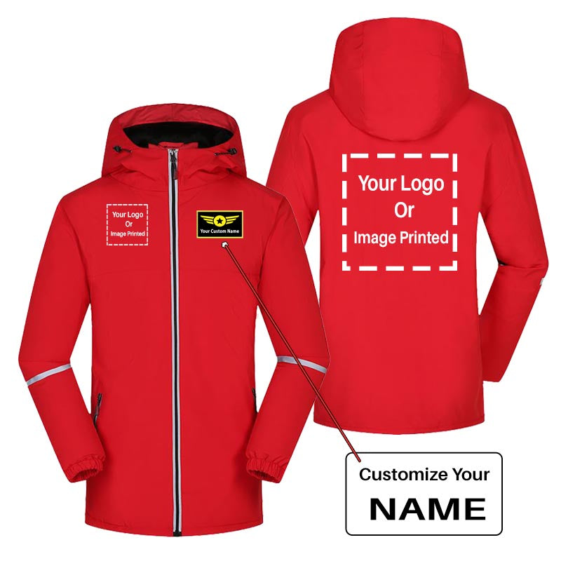Custom Flag & Name & LOGO Designed Rain Coats & Jackets