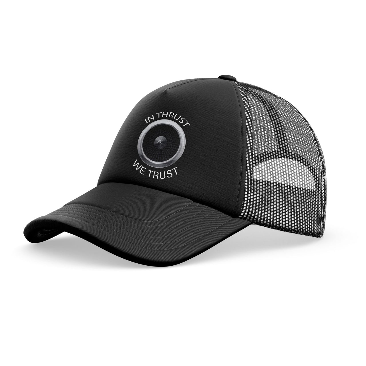 In Thrust We Trust Designed Trucker Caps & Hats