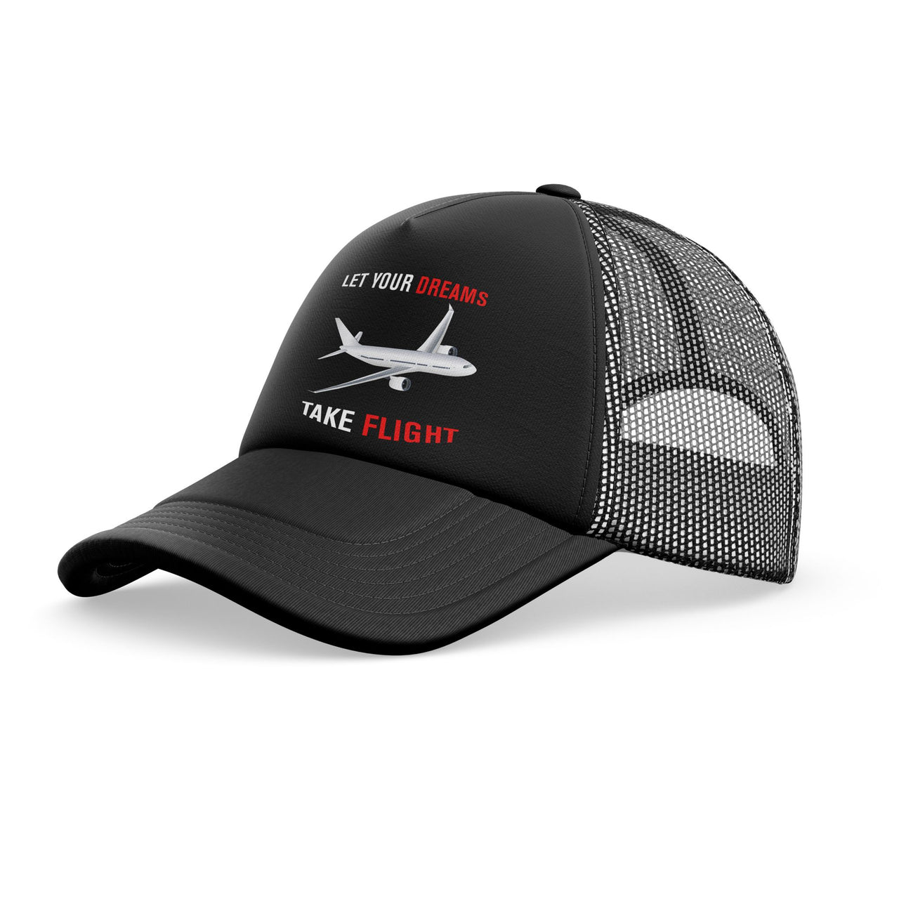 Let Your Dreams Take Flight Designed Trucker Caps & Hats