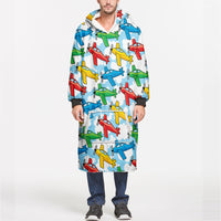 Thumbnail for Funny Airplanes Designed Blanket Hoodies