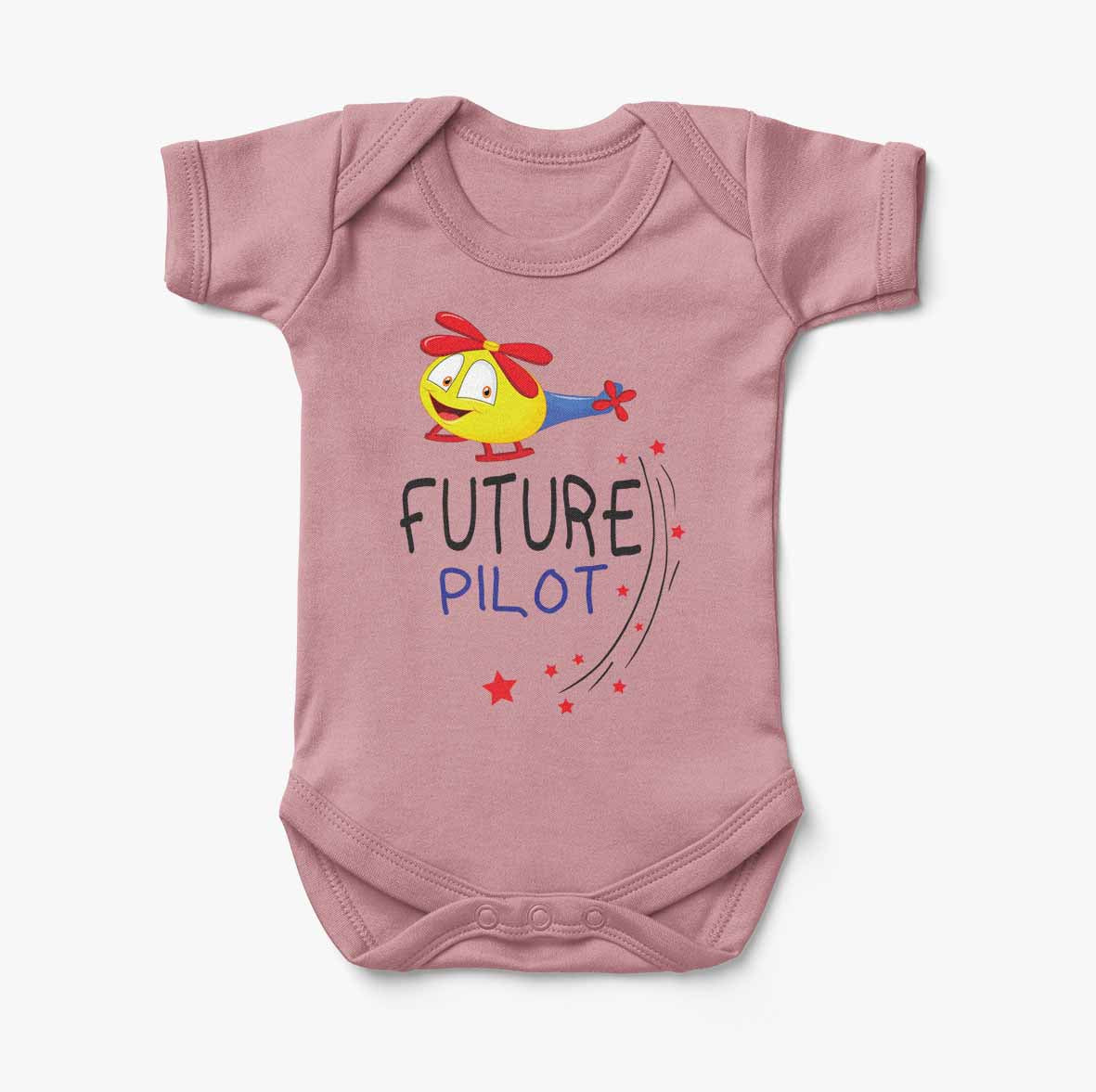 Future Pilot (Helicopter) Designed Baby Bodysuits