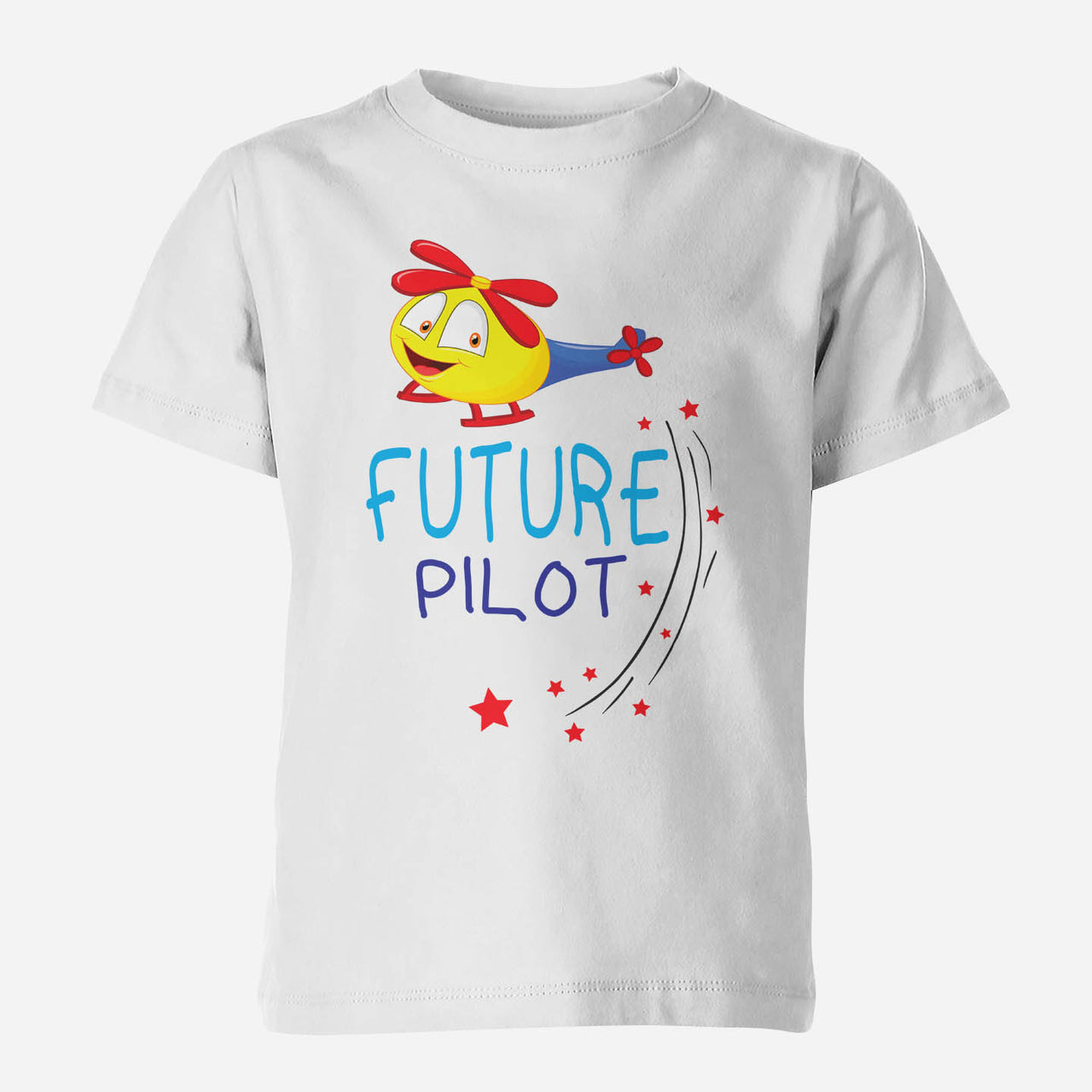 Future Pilot (Helicopter) Designed Children T-Shirts