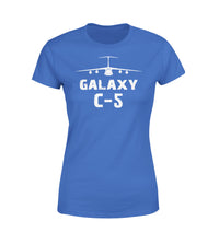 Thumbnail for Galaxy C-5 & Plane Designed Women T-Shirts