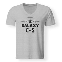 Thumbnail for Galaxy C-5 & Plane Designed V-Neck T-Shirts