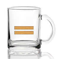 Thumbnail for Golden Pilot Epaulettes (2 Lines) Designed Coffee & Tea Glasses