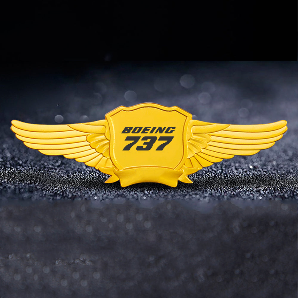 Boeing 737 & Text Designed Badges