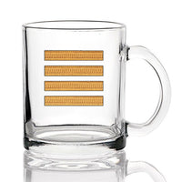 Thumbnail for Golden Pilot Epaulettes (4 Lines) Designed Coffee & Tea Glasses