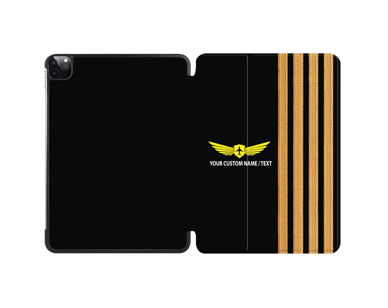 Customizable Special Golden Pilot Epaulettes (4,3,2 Lines) iPad Cases