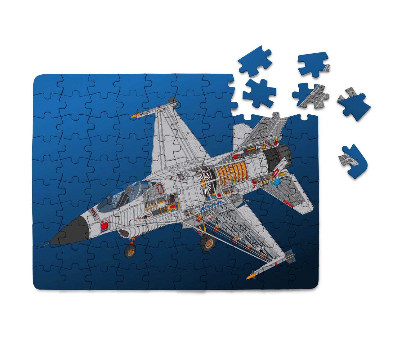 Graphical Fighting Falcon F16 Printed Puzzles Aviation Shop 