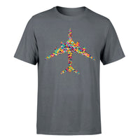Thumbnail for Colourful Airplane Designed T-Shirts