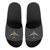 Thumbnail for Colourful Airplane Designed Sport Slippers