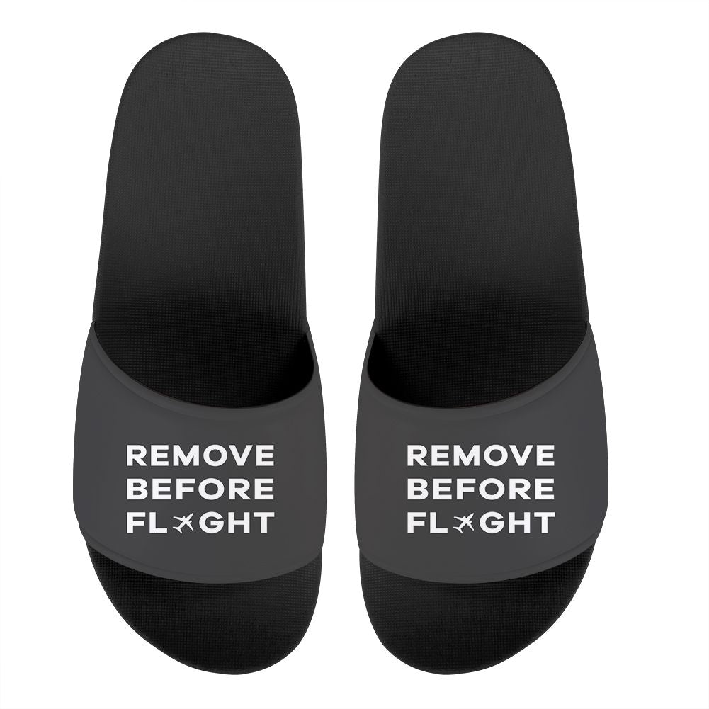Remove Before Flight Designed Sport Slippers