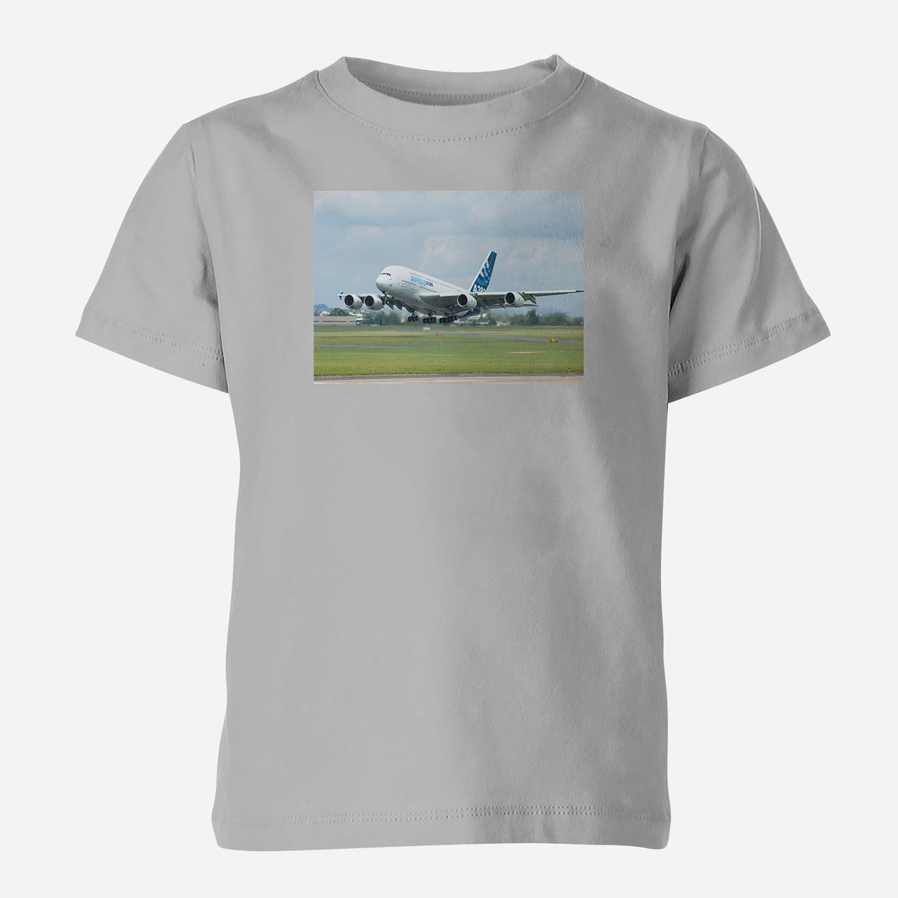 Departing Airbus A380 with Original Livery Designed Children T-Shirts