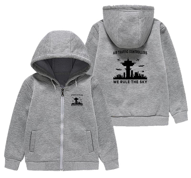 Air Traffic Controllers - We Rule The Sky Designed "CHILDREN" Zipped Hoodies