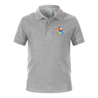 Thumbnail for Little Boy Operating an Airplane Designed Children Polo T-Shirts