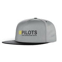 Thumbnail for Pilots They Know How To Fly Designed Snapback Caps & Hats