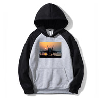 Thumbnail for Military Jet During Sunset Designed Colourful Hoodies