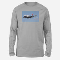 Thumbnail for Landing British Airways A380 Designed Long-Sleeve T-Shirts