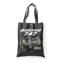 Thumbnail for Boeing 747 & GENX Engine Designed Tote Bags