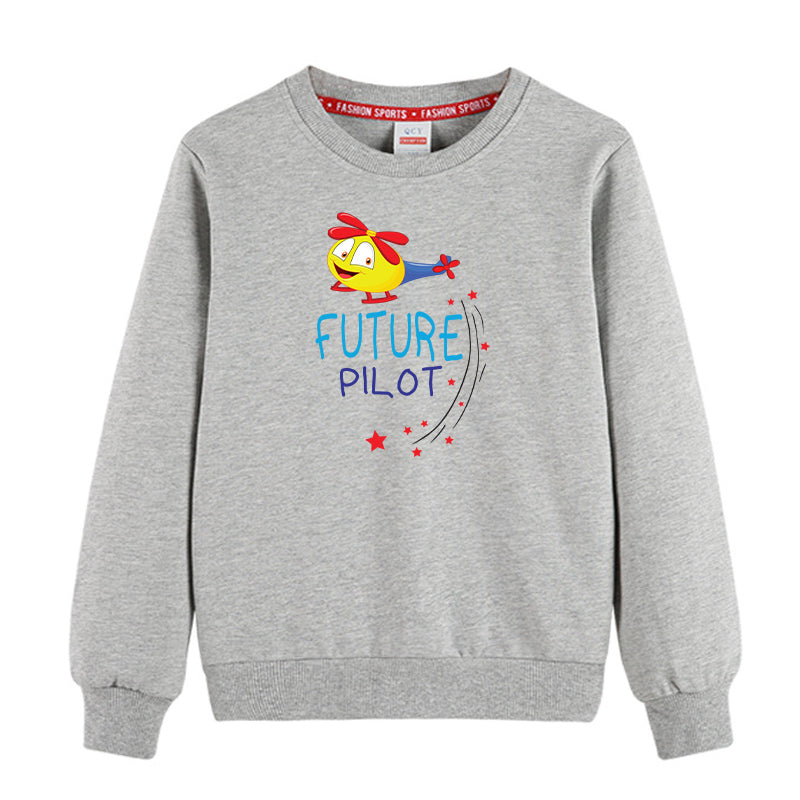 Future Pilot (Helicopter) Designed "CHILDREN" Sweatshirts