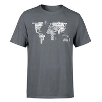 Thumbnail for World Map (Text) Designed T-Shirts