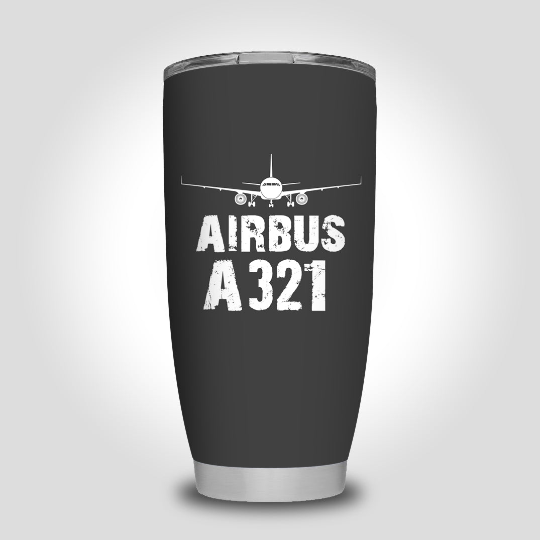 Airbus A321 & Plane Designed Tumbler Travel Mugs