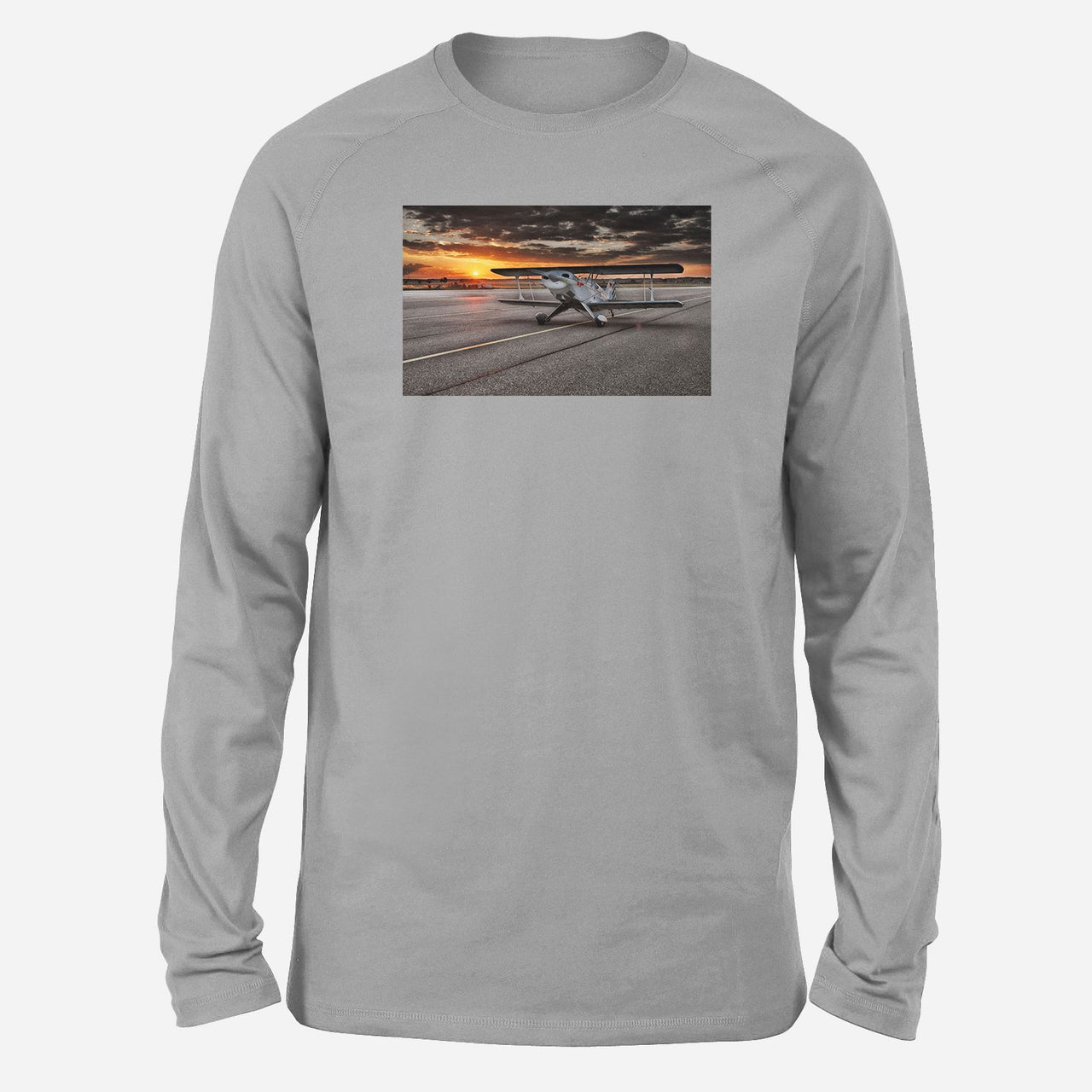 Beautiful Show Airplane Designed Long-Sleeve T-Shirts